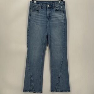 American Eagle‎ 90s Boot Cut Jeans Women Size 8 Regular Distressed Stretch 30x31